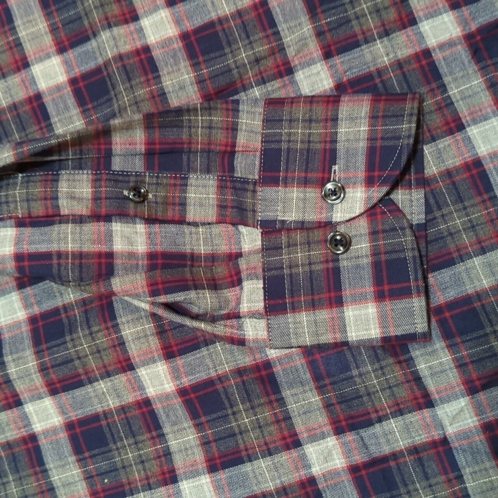 Erbario Toscano Men's Long Sleeve Button Down Harbour Plaid Shirt Size XXL - New - Picture 6 of 8